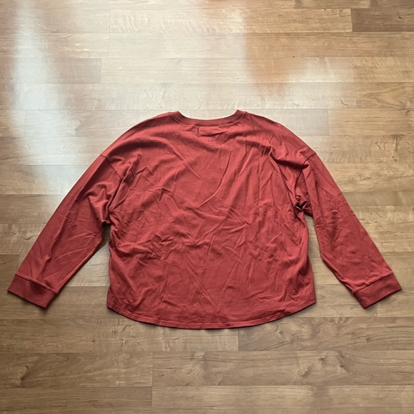 Madewell Women's Rust Long Sleeve Tee - Picture 3 of 3